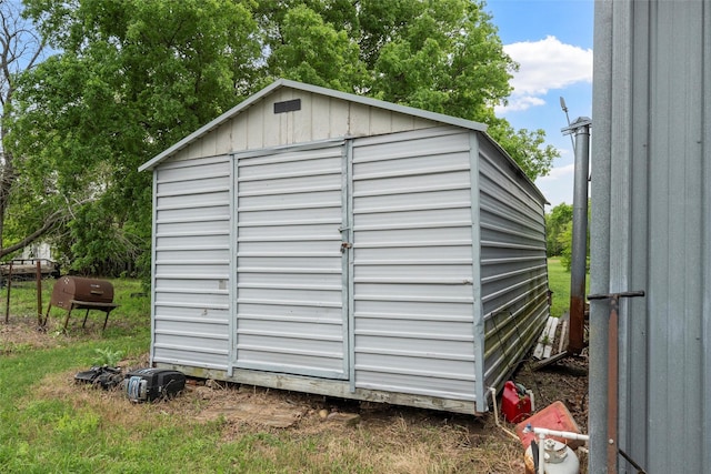 view of shed