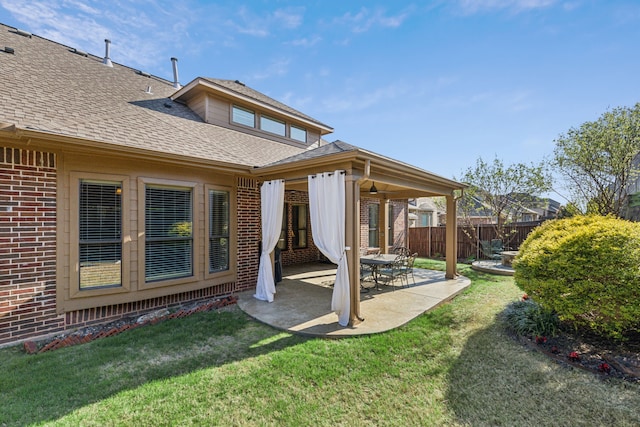 4513 Cherokee Dr, Mckinney, TX 75072 - back of house with brick siding, fence, and a lawn