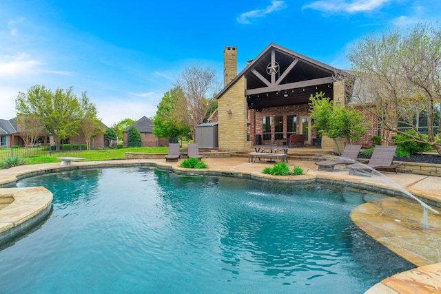 1821 Hammerly Dr, Fairview, TX 75069 - view of pool with a patio and a diving board