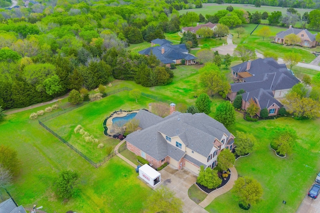 1821 Hammerly Dr, Fairview, TX 75069 - aerial view of residential area featuring a pool area