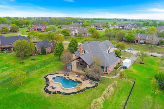 1821 Hammerly Dr, Fairview, TX 75069 - aerial perspective of suburban area with a pool area
