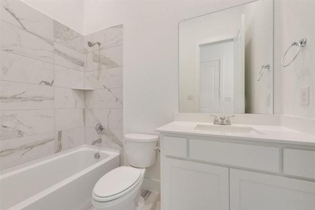 1151 Nora Ln, Forney, TX 75126 - bathroom featuring toilet, vanity, and bathing tub / shower combination