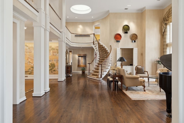 building lobby with stairs