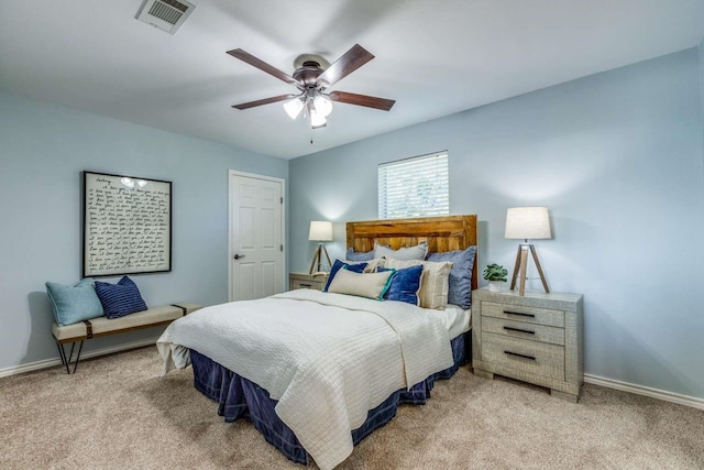 845 County Road 490, Princeton, TX 75407 - bedroom featuring baseboards, light colored carpet, and visible vents