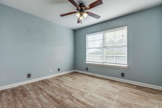 845 County Road 490, Princeton, TX 75407 - spare room with baseboards, wood finished floors, and a ceiling fan