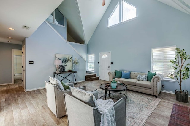 845 County Road 490, Princeton, TX 75407 - living room featuring light wood-type flooring, plenty of natural light, and visible vents