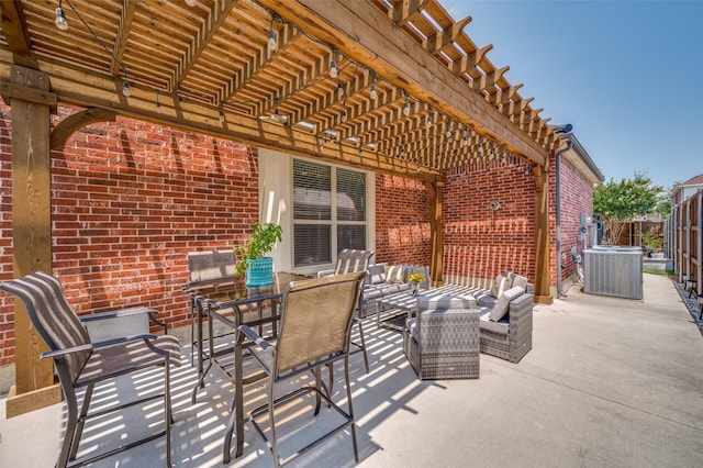 12532 Princess Dr, Frisco, TX 75035 - view of patio / terrace with a pergola and an outdoor living space