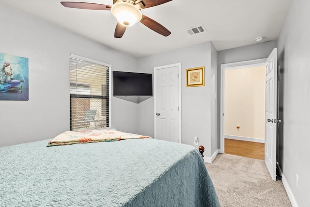 1321 S Montgomery St, Sherman, TX 75090 - bedroom featuring carpet floors, ceiling fan, and baseboards