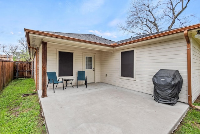 1321 S Montgomery St, Sherman, TX 75090 - fenced backyard with a patio and grilling area