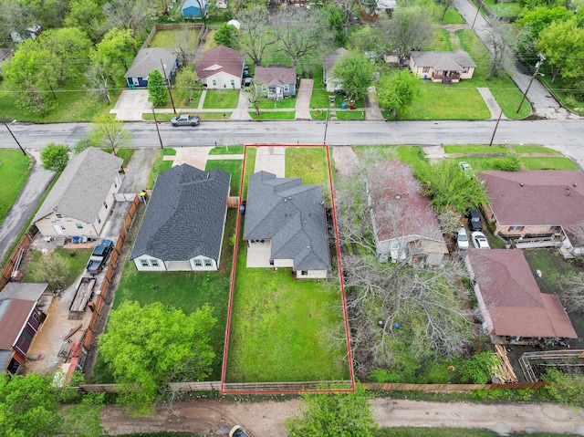 1321 S Montgomery St, Sherman, TX 75090 - aerial perspective of suburban area featuring property parcel outlined