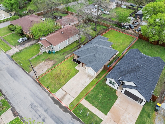 1321 S Montgomery St, Sherman, TX 75090 - aerial perspective of suburban area with property parcel outlined