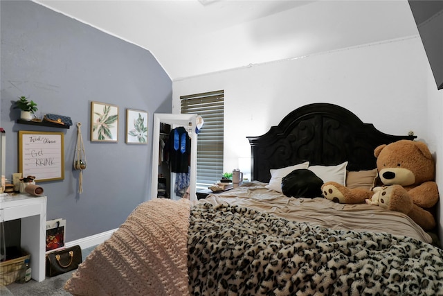 14649 Martin Creek Cv, Fort Worth, TX 76262 - carpeted bedroom featuring lofted ceiling and baseboards