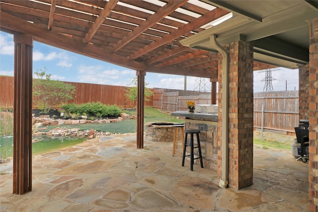 14649 Martin Creek Cv, Fort Worth, TX 76262 - fenced backyard with a patio and a pergola
