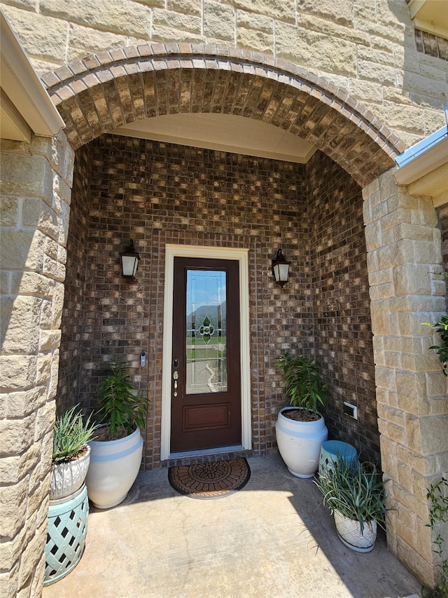 4805 Saddleback Ln, Wichita Falls, TX 73608 - doorway to property with brick siding