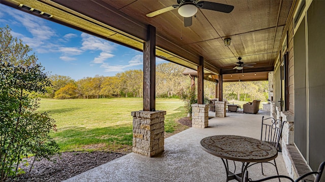 169 Star Point Ln, Weatherford, TX 76088 - view of patio with a ceiling fan