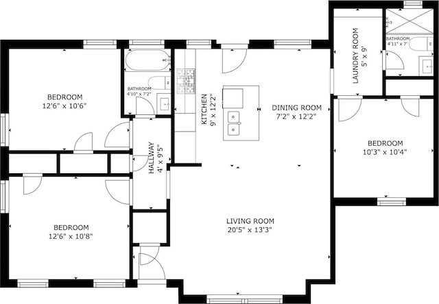 10503 Cayuga Dr, Dallas, TX 75228 - home floor plan