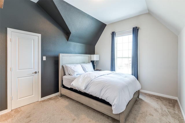 2813 Maverick Way, Celina, TX 75009 - bedroom featuring vaulted ceiling, light carpet, and baseboards