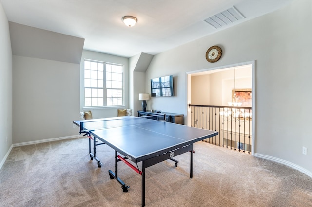 2813 Maverick Way, Celina, TX 75009 - recreation room with carpet floors, baseboards, and a chandelier