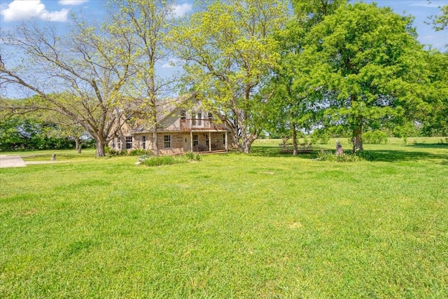 view of yard featuring a deck