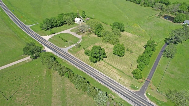aerial view featuring a rural view