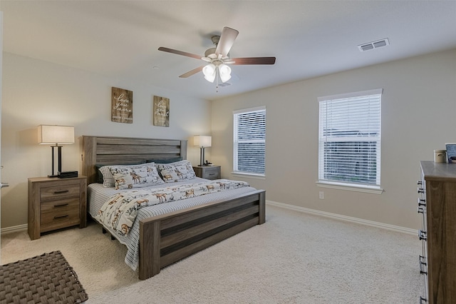 2728 Baneberry Ln, Mesquite, TX 75150 - bedroom featuring carpet flooring, baseboards, and a ceiling fan