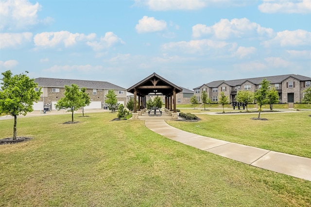 2728 Baneberry Ln, Mesquite, TX 75150 - view of property's community with a residential view, a gazebo, and a yard