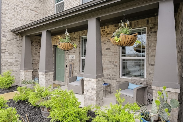 2728 Baneberry Ln, Mesquite, TX 75150 - entrance to property featuring a porch and brick siding