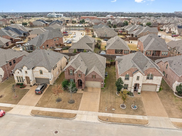 bird's eye view featuring a residential view