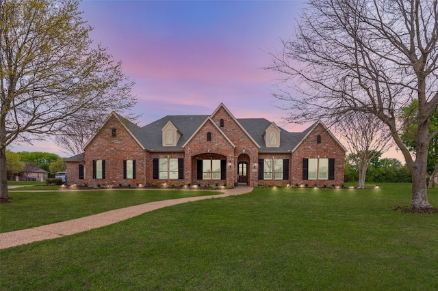 207 Dumont Ct, Fairview, TX 75069 - view of front facade featuring brick siding and a front lawn
