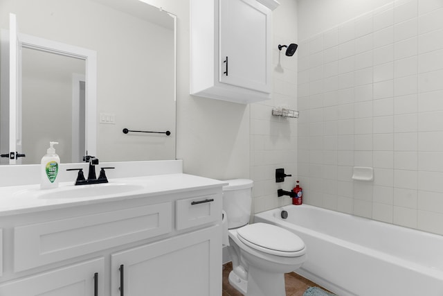 3432 Loftwood Ln, Anna, TX 75409 - bathroom featuring toilet, vanity, and shower / bath combination