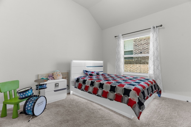 3432 Loftwood Ln, Anna, TX 75409 - carpeted bedroom with vaulted ceiling and baseboards