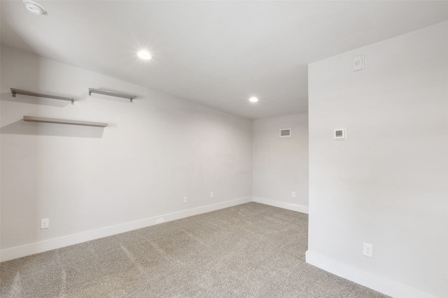4914 Live Oak St Unit 7, Dallas, TX 75206 - empty room with carpet floors, baseboards, and recessed lighting
