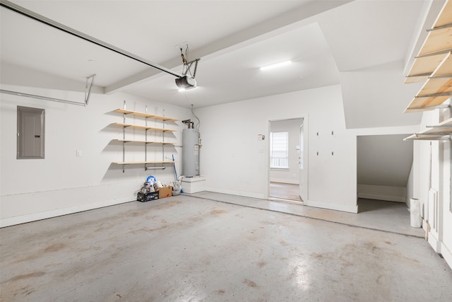 4914 Live Oak St Unit 7, Dallas, TX 75206 - garage with electric panel, electric water heater, and a garage door opener