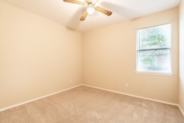 2515 Cambridge Dr, Heath, TX 75032 - bonus room with light colored carpet, ceiling fan, baseboards, and lofted ceiling