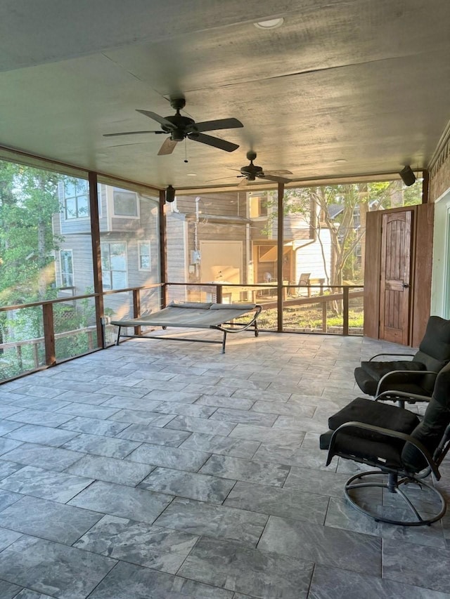 316 Oak Ln, Tool, TX 75143 - sunroom featuring plenty of natural light and a ceiling fan
