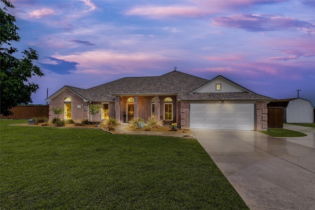 800 Overland Dr, Lowry Crossing, TX 75069 - ranch-style house featuring driveway, brick siding, and a garage