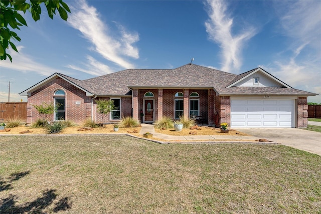 800 Overland Dr, Lowry Crossing, TX 75069 - view of front facade featuring brick siding, driveway, a garage, and a shingled roof
