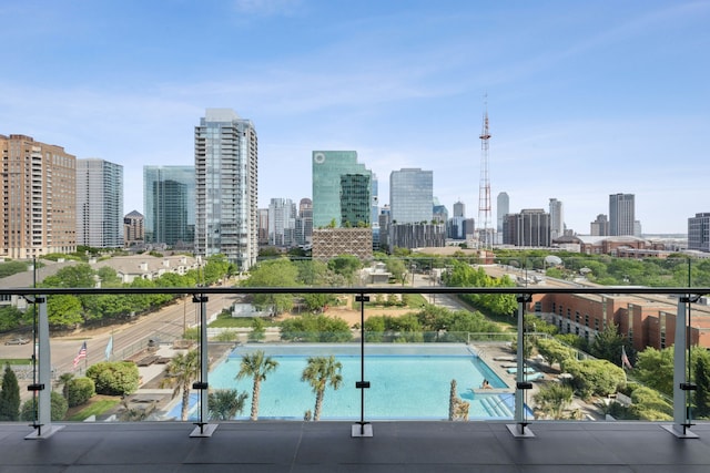exterior space with a city view