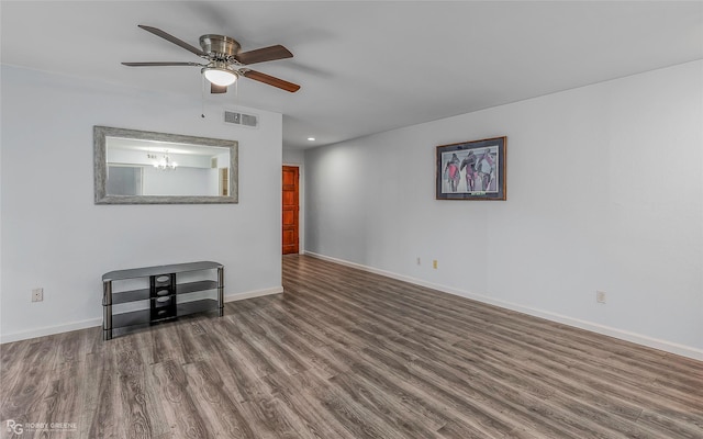 3100 Fairfield Ave Unit 8B, Shreveport, LA 71104 - spare room featuring wood finished floors, ceiling fan, baseboards, and recessed lighting