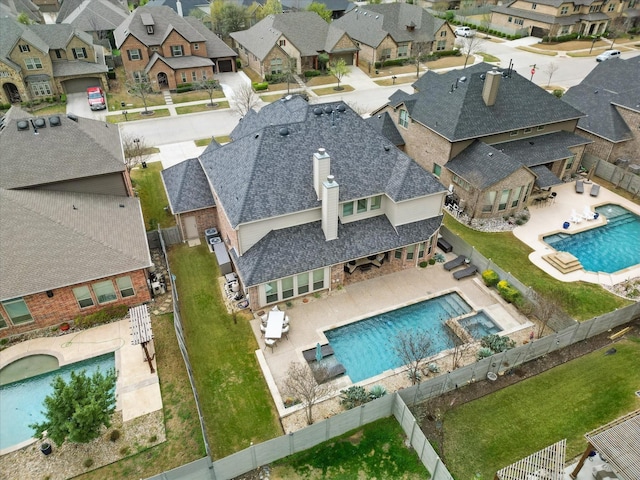 aerial view featuring a residential view