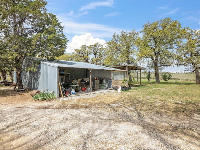 view of pole building with a carport
