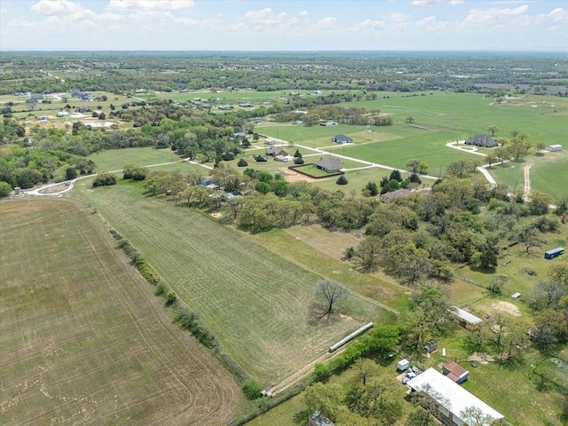 aerial view with a rural view