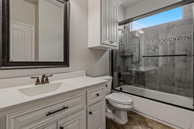 1596 Mannheim Dr, Rockwall, TX 75032 - bathroom with vanity, enclosed tub / shower combo, and toilet