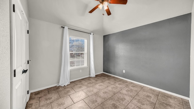 4315 Logan Cir, Granbury, TX 76049 - tiled empty room with a ceiling fan and baseboards