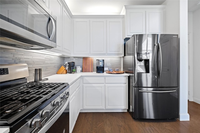 7223 Sideoats Gama St, Frisco, TX 75033 - kitchen featuring appliances with stainless steel finishes, decorative backsplash, and white cabinetry