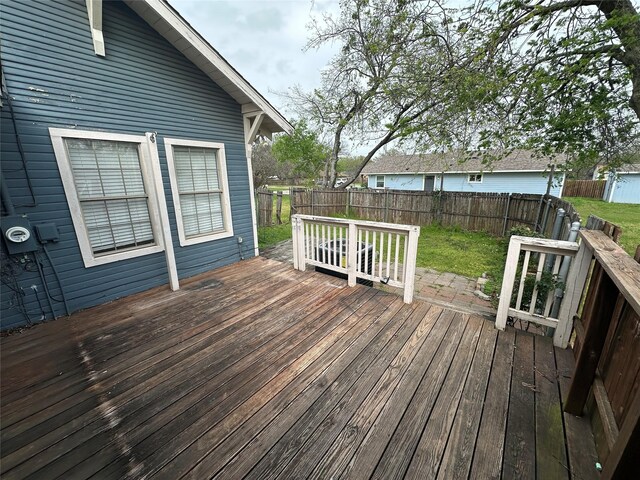 301 E White St, Pilot Point, TX 76258 - view of wooden terrace