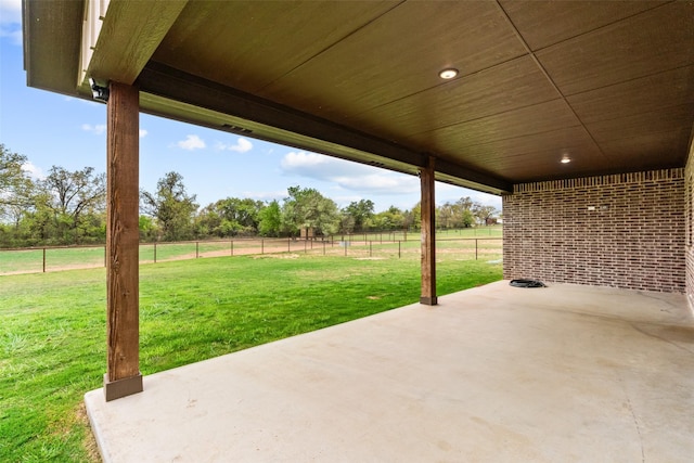 2017 Antler Loop, Poolville, TX 76487 - view of patio / terrace with fence and a rural view