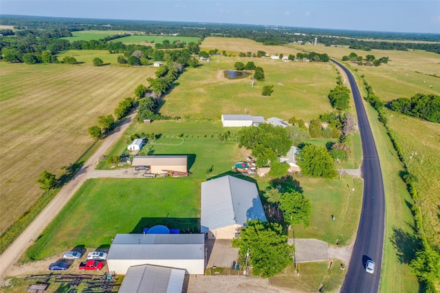 drone / aerial view featuring a rural view
