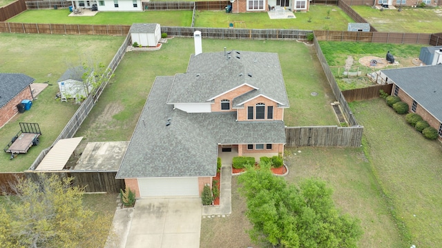 aerial view of property and surrounding area