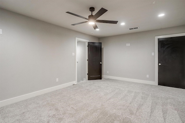 521 Echo Glade Ct, Azle, TX 76020 - empty room featuring baseboards, ceiling fan, carpet floors, and recessed lighting